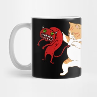 possessed cat devil Mug